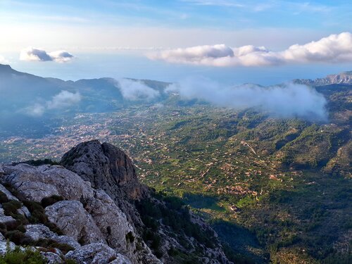 Aussicht auf den Soller Tal vom  Xim Quesada Aussichtspunkt