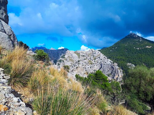 View to the Puig de L'Ofre on the way to Cornador Gran