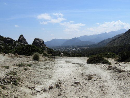 View back on the way to Cala Bóquer