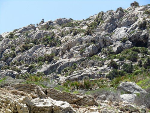 Felsen in der Serra del Cavall Bernat