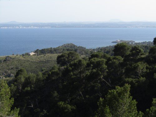 Aussicht auf dem Weg zur Cova Tancada