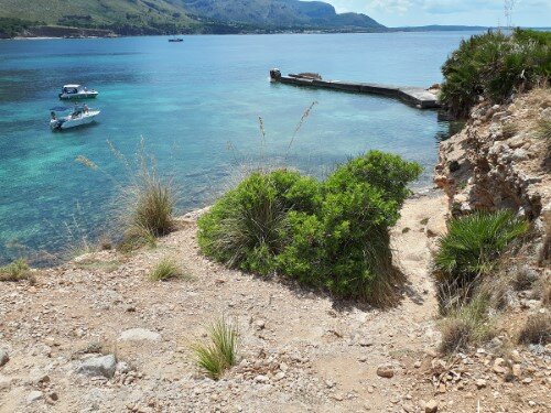 Way down to the Es Caló beach